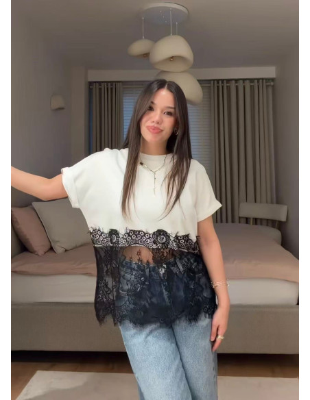 Bluzka z koronką 26313
