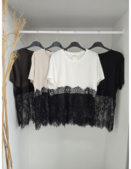 Bluzka z koronką 26313 2